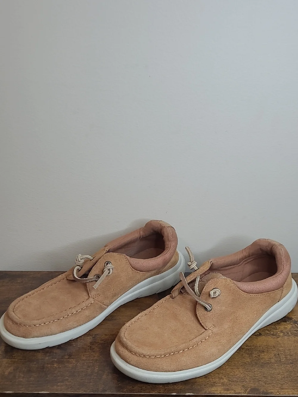 Sperry Top-Sider Tan Captains Mock Suede Boat Shoes size 8